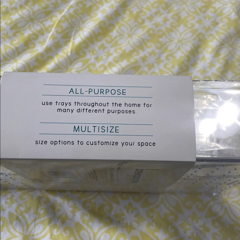 Set of 4 Clear Drawer Organizer Trays NIP Multi-Use Storage